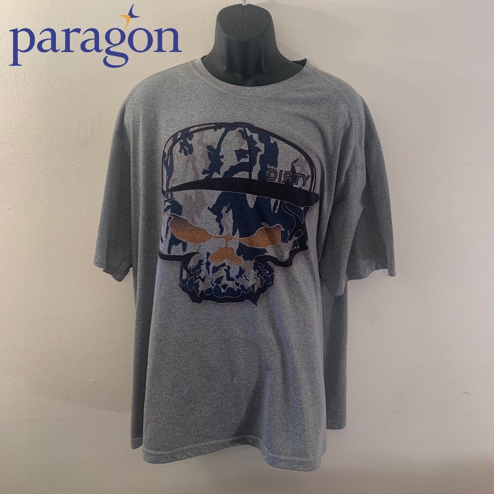 Camo Skull T Shirt by Paragon XXXL